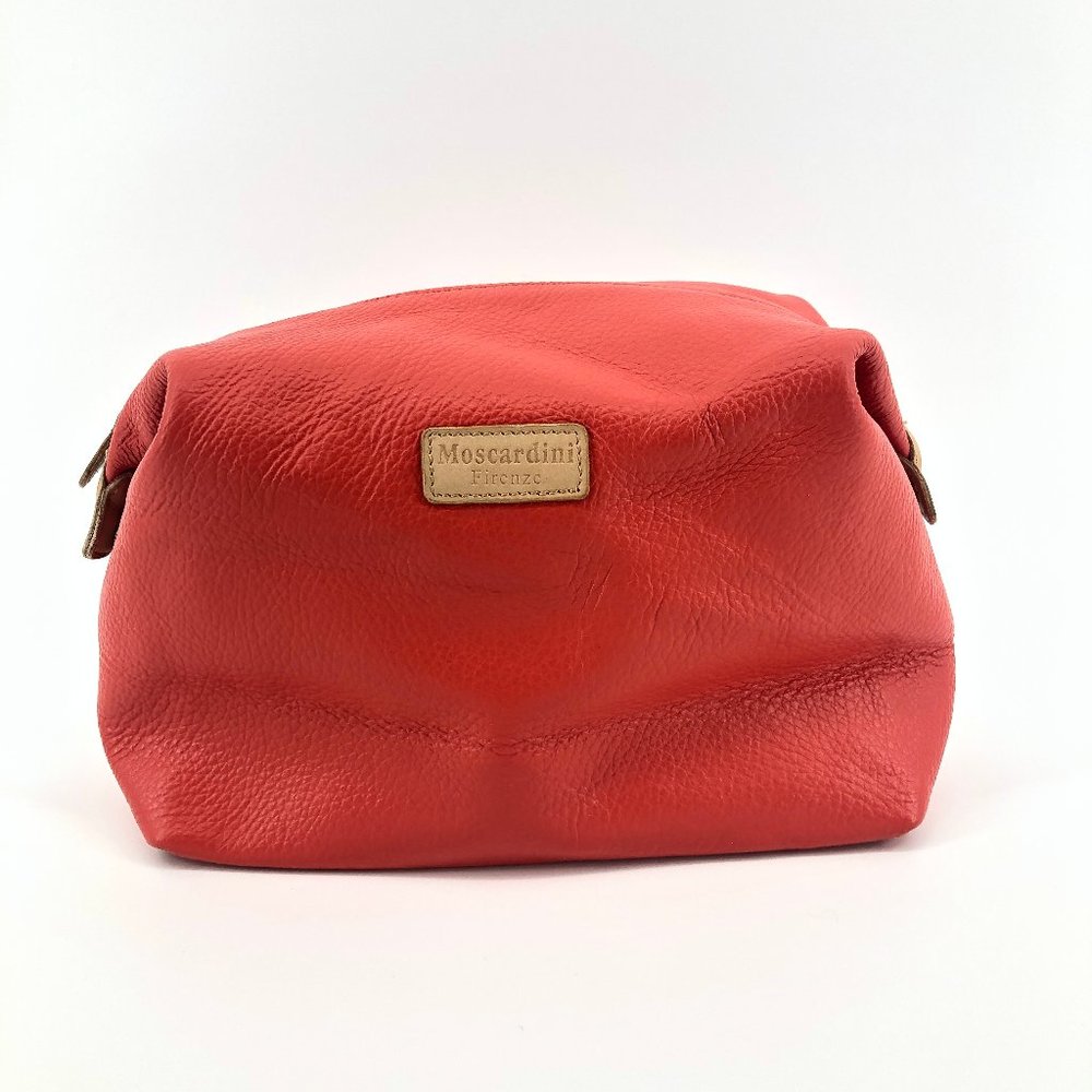 MOSCARDINI FIRENZE Pebbled Leather Cosmetic Case